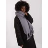 Wool Fashion Italia Pilkas šiltas šalikas: Dydis - Universalus