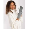 Wool Fashion Italia Pilkos pirštinės moterims: Dydis - L/XL