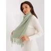 Wool Fashion Italia Pistacijų spalvos šalikas: Dydis - Universalus