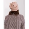 Wool Fashion Italia Rausva moteriška žieminė kepurė su siuvinėtomis gėlėmis: Dydis - Universalus