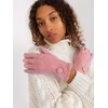 Wool Fashion Italia Rožinės pirštinės moterims: Dydis - S/M