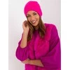 Wool Fashion Italia Ryški rožinė moteriška žieminė kepurė: Dydis - Universalus