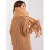 Wool Fashion Italia Šiltas rudas šalikas: Dydis - Universalus