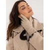 Wool Fashion Italia Smėlio spalvos elegantiškos pirštinės: Dydis - S/M