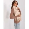 Wool Fashion Italia Smėlio spalvos klasikinis vienspalvis šalikas: Dydis - Universalus