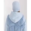 Wool Fashion Italia Šviesiai mėlyna moteriška žieminė kepurė: Dydis - Universalus