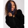 Wool Fashion Italia Tamsiai mėlynos moteriškos pirštinės: Dydis - S/M