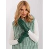 Wool Fashion Italia Tamsiai žalios moteriškos pirštinės : Dydis - S/M