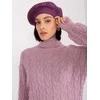 Kepurė Wool Fashion Italia Violetinė moteriška beretė su kašmyru: Dydis - Universalus