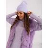 Wool Fashion Italia Violetinė moteriška žieminė kepurė: Dydis - Universalus