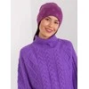 Wool Fashion Italia Violetinė moteriška kepurė: Dydis - Universalus