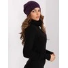 Wool Fashion Italia Violetinė stilinga kepurė: Dydis - Universalus