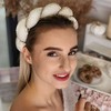 Eu Sandelis Žalias plaukų lankelis su stora pyne O419ZIE