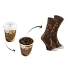Zooksyrainbow Socks Linksmos kojinės American coffee puodelyje, 1 pora