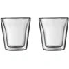 Bodum szklanki su podwójną ścianką 2 vnt. Bodum Canteen 0.1 l Transparent