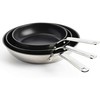 KitchenAid - Nerūdijančio plieno keptuvių rinkinys - sidabro spalvos - 20/24/28 cm