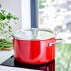KitchenAid Emalio puodas su dangčiu plieno 24cm 6l emaliuotos indukcinės dujos