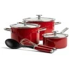 Emalio puodų rinkinys su priedais - 8 vnt. / KitchenAid