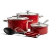 Emalio puodų rinkinys su priedais - 8 vnt. / KitchenAid