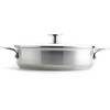 KitchenAid - Nerūdijančio plieno keptuvė su 2 šoninėmis rankenomis - sidabrinė - 28 cm