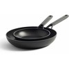 KitchenAid - Klasikinis kaltinių keptuvių rinkinys - juodas - 20 cm + 28 cm