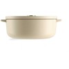 KitchenAid ovalus ketaus puodas 5,6L migdolų kremas
