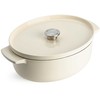 KitchenAid ovalus ketaus puodas 5,6L migdolų kremas