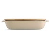 KitchenAid Keraminis indas 40x25x8,8cm + migdolinio kremo dangtelis