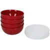 KitchenAid dubenėlių su dangteliais rinkinys 4 vnt Empire Raudona