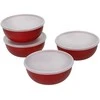 KitchenAid dubenėlių su dangteliais rinkinys 4 vnt Empire Raudona