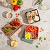 Monbento lunchbox ze sztućcami Flex 1L Natural Žalias