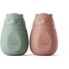 Monbento silikonowe tubki na musy vaikams Yummy 150 ml 2 vnt. žalia/rožinė