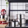 KitchenAid - Nerūdijančio plieno keptuvių rinkinys (3 vnt.): puodas su dangčiu + atviras puodas - sidabrinės spalvos - 16-24 cm