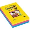3M Post-it Super Sticky, su pamušalu, 101 x 152 mm. 3 vnt