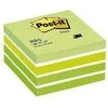 3M Post-it žinutės kubas kubas žalias pastelinės spalvos asortimentas 76 x 76 mm