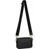 Aarni Crossbody Bag -olkalaukku, musta, hopea vetoketju