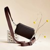 Aarni Crossbody Bag -olkalaukku, tummanruskea, hopea vetoketju