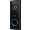 Anker Eufy Juodas Video Doorbell 2K, maitinamas baterijomis, tik priedas