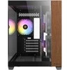 Antec CX600M Wood PC kompiuterio korpusas, Mini-Tower, Micro-ATX, Tempered Glass – juodos spalvos, Holz
