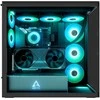Arctic Xtender (Juodas) mirrow juodas window with GPU vertical mount