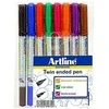 Artline lentos rašiklis, dvipusis, 8 spalvos