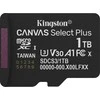 Atminties kortelė „Kingston Technology 1TB Micro SDXC Canvas Select Plus Gen3 150MB/s A1“ kortelė + adapteris