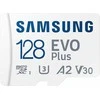 Atminties kortelė Samsung EVO Plus microSD 128 GB, Baltos spalvos