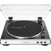 Visiškai automatinis diržo pavaros patefonas Audio Technica AT-LP60XBTWH su Bluetooth