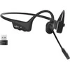 SHOKZ OpenComm2 UC 2025 Upgrade Belaidės Bluetooth Bone Conduction Vaizdo konferencijos Ausinės su USB-C įkrovimo prievadu ir USB-C adapteriu | 16 val. pokalbio laikas, 29 m Belaidės diapazonas, 1 val. įkrovimo laikas | Apima triukšmą slopinantį mikrofoną Boom ir Dongle, Juodas