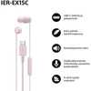 Sony Earbuds | IER‑EX15C | su laidu | į ausis įkišamos | Mikrofonas | Rožinė