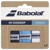 Owijka Babolat My Overgrip x 3 juoda, mėlyna, balta 206204