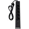 Blackstorm Farad jatkojohto RGB-valoilla, 5 pistorasiaa + 2 x USB-A, 2 m