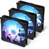 Blackstorm Luna UF120 ARGB PWM -tuuletinpakkaus, musta, 120 mm, 3 kpl pakkaus