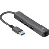 Bluecloud USB-A šakotuvas su gigabito eternetu, 4 prievadai